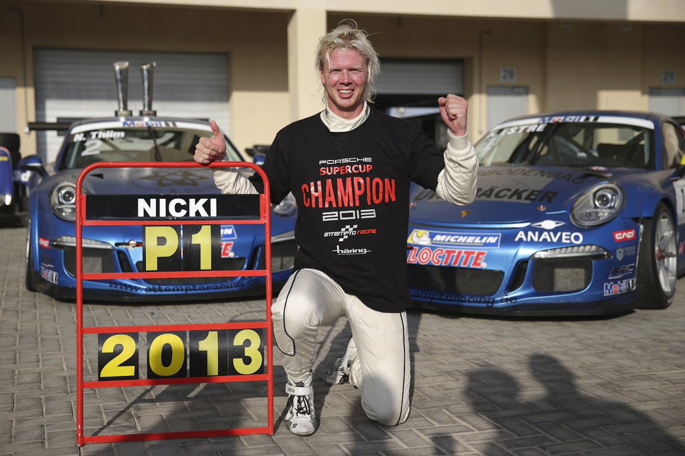 Verdensmester i Mobil 1 Porsche Supercup: Nicki Thiim fra Sønderborg
(Foto: Porsche Media)